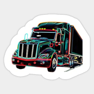 Neon Peterbilt Truck Sticker